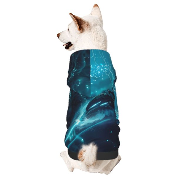 Fotbe Futuristic Jet Ski Adventure Sudadera con Estampado para Perros Pequeños – Suéter con Capucha para Mascotas, Tela Suave de Forro Polar con Bolsillo-Small