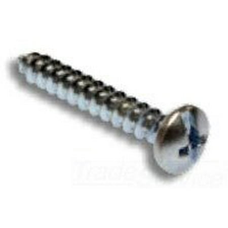 

Metallics JTS18 Zinc Chromate Steel Phillips/Slotted Drive Pan Head Sheet Metal Screw #8 x 1/2 Inch
