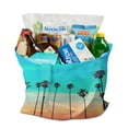 thumbnail image 3 of Reusable Canvas Tote Bag – Tropical Palm Tree Sunset Print – Vibrant Neon Aesthetic Beach Bag – Hawaiian Ocean Sunset Eco Tote – Boho Minimalist Summer Bag for Women, 3 of 7