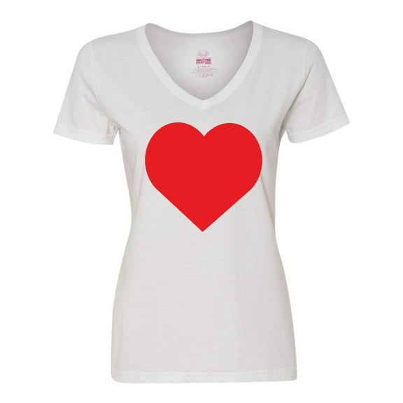 Inktastic Red Heart Women's V-Neck T-Shirt