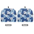 thumbnail image 2 of HELLHERO Blue Floral Print Teapot Dust Cover with Keep Warm Insulation Polyester Canvas, Holiday, 2 of 8