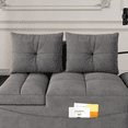 thumbnail image 3 of Miekor Furniture 1 Versatile Foldable Sofa Bed In 3 Lengths, Modern Sofa Sofa Sofa Velvet Pull-Out Bed, Loveseat Sofa Adjustable Back And With Usb Port And Swivel Phone Stand,Grey 04061, 3 of 9
