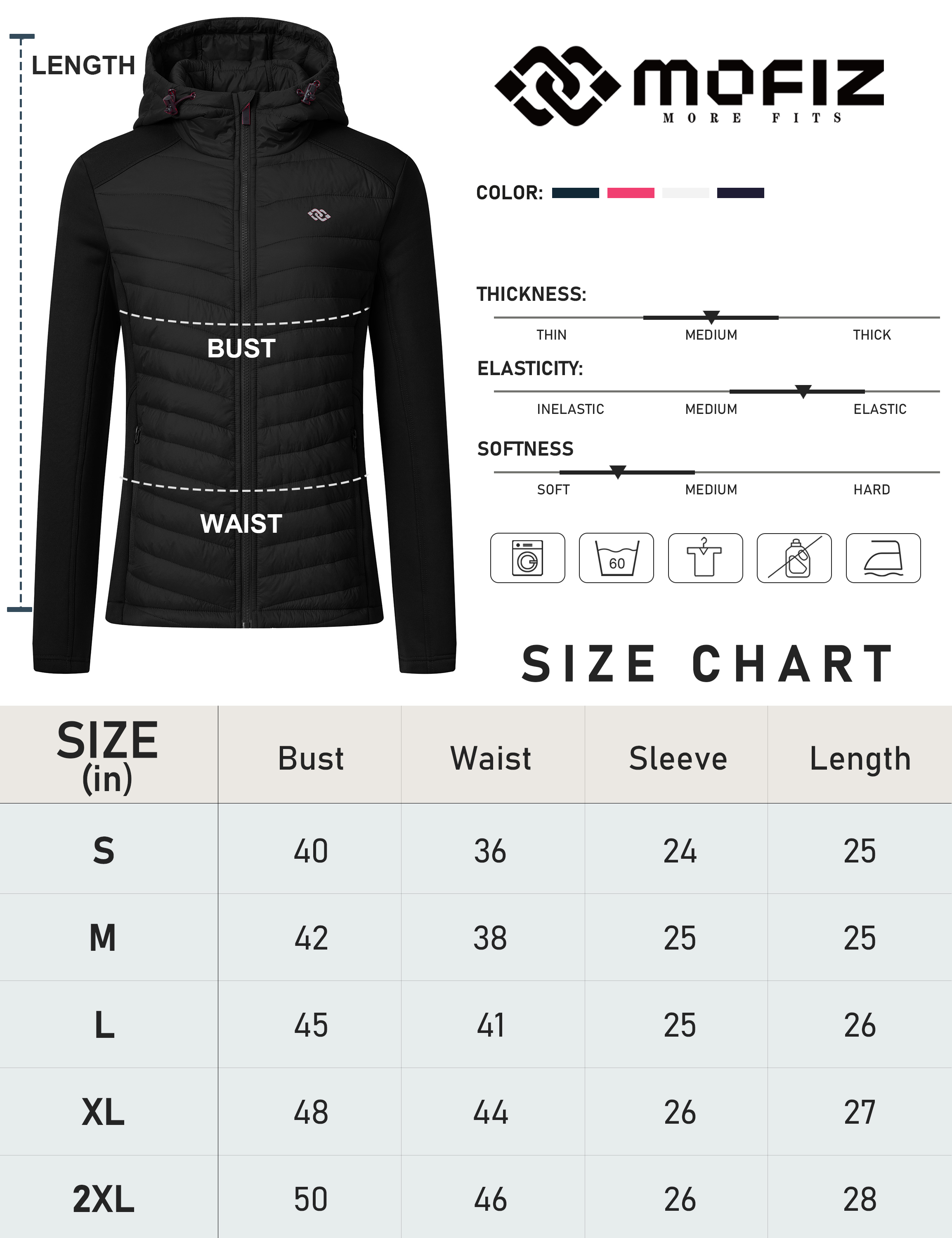 YIRUIYA Women's Fleece-Lined Hybrid Puffer Jacket photo 2