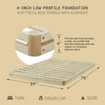 thumbnail image 2 of Hercules 4" Low Profile Foundation Mattress Box Spring Replacement, Twin, 2 of 12