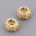 thumbnail image 4 of 2 Piezas de Adornos para Manualidades de , Abalorios de Doradas de Filigrana Floral Antigua para Manualidades de Fabricación de Joyas - dorado, Loto 11x6mm Loto de 11x6 mm perfecl Perlas de filigrana huecas de oro, 4 of 8