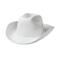 thumbnail image 1 of Sombrero de vaquero con corona ventilada y destellos para el sol, gorra brillante para mujer y hombre, gorra de ala ancha Blanco, 1 of 9