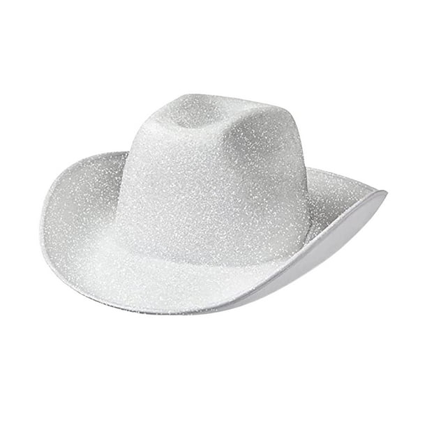 Sombrero de vaquero, sombrero de vaquero occidental, sombrero para el sol, sombrero occidental, sombrero de vaquera para fiesta de carnaval Blanco