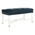 thumbnail image 4 of SAFAVIEH Rory Contemporary Modern Glam Tufted Bench, Navy/White, 4 of 10