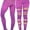 Cut Out Leopard Print - Neon Pink, variant on ToBeInStyle Women's Slashed Fashion Footless Tights - Black