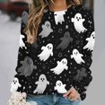thumbnail image 6 of Meichang Sweatshirts for Women Trendy Halloween Ghost Graphic Sweatshirts Oversized Long Sleeve Crew Neck Pullover Holiday Party Sweatshirt, 6 of 8