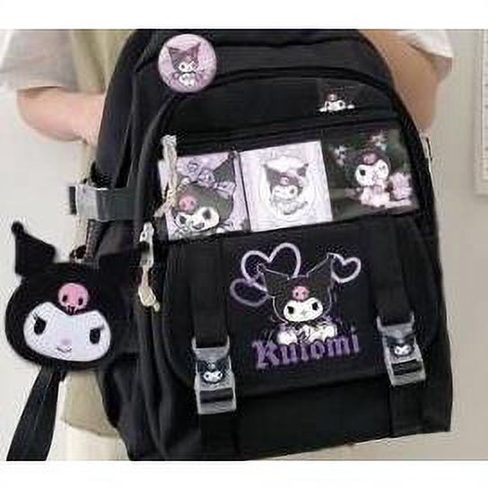 Sanrios Anime KawaiiInsins Cinnamoroll Kuromi Y HelloKitty Moda Lindo Nuevo Estudiante Mochila Bolsa De La Escuela Ligera Impermeable Tela