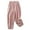 Pink, variant on QUYUON Track Pants Summer Solid Loose Waist Cotton Linen Double Layer Casual Harlan Pants Linen Pants Women Full Pant Leg Length Trousers Pant Style N-3853 White XXL