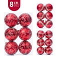 thumbnail image 5 of Christmas Balls, 6pcs Red and Silver Painted Ornaments Set Shatterproof Plastic Hanging Decorations for Christmas Tree Holiday Party Home Decor 2025, 5 of 5