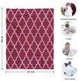 thumbnail image 4 of Burgundy Geometric Quatrefoil Pattern Blanket,Comfortable Soft Flannel Throw Blanket,All Season,Warm Lightweight Blankets for Sofa Bed Couch Living Room Chair,30"x40", 4 of 4