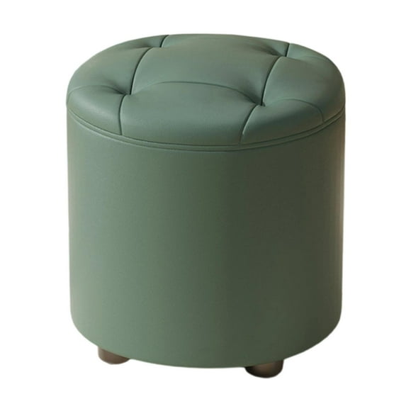 Reposapiés redondo pequeño, otomano, decorativo, para cambiar zapatos, elegante Verde