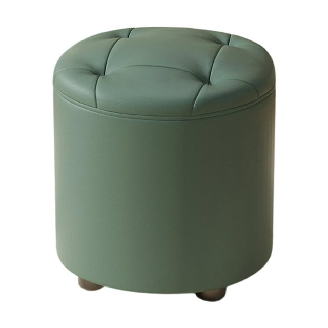 Reposapiés redondo pequeño, otomano, decorativo, para cambiar zapatos, elegante Verde