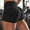 Black, variant on Summer Spandex Short Compression Gym Running High Waisted Shorts for Women Black Activewear Womens Sexy Ruched Butt Lifting Booty Yoga Workout Twerking Daisy Dukes L