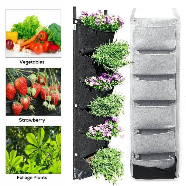 12x42inch 6 Pockets Wall Hanging Planter Plant Growth Garden Bag Vertical Outdoor Pocket Balcony Planting Com - Garden Bag With Pockets 12x42inch 6 Pockets Wall Hanging Planter Plant Growth Garden Bag Vertical Outdoor Pocket Balcony Planting Com - Garden Bag With Pockets