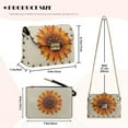 thumbnail image 6 of TSOVTHRID Sunflower White Print Crossbody Purses for Women Trendy Lightweight Crossbody Bags Minimalist Cell Phone Leather Shoulder Handbags with Metal Buckle, 6 of 7