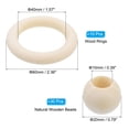 thumbnail image 2 of Uxcell Natural Wood Rings 10Pcs 60mm and Round Wooden Beads 30Pcs 20mm Wood Color for DIY Pendant Jewelry Making, 2 of 5