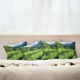 thumbnail image 7 of Ambesonne Nature Throw Pillow Cover 4 Pack, Alpine Scenery Pastoral, 18", Green White, 7 of 7