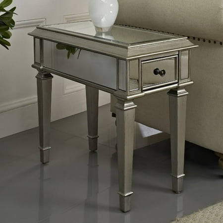 Powell Silver Mirrored Side Table 233 685 Powell Silver Mirrored Side Table 233 685