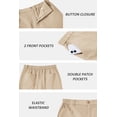 thumbnail image 5 of COOFANDY Men's Casual Shorts Classic-Fit 9" Chino Shorts Cotton Stretch Golf Short with 4 Pockets, 5 of 6