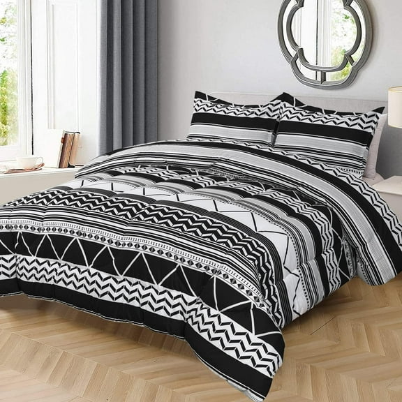 3 Piece All Season Bedding Full size Comforter Set, Ultra Soft Polyester Elegant Bedding Comforters