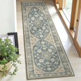 thumbnail image 5 of 2x5 Washable Long Runner Rug, Soft Non Slip Low Profile Vintage Oriental Hallway Rug for Kitchen Bedroom Entryway, Muted Blue, 5 of 6