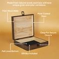 thumbnail image 5 of MakerFlo Dark Walnut Pine Wood Cigar Box with Hinged Lid & Front Clasp, Black Felt Lined, 8.5" x 8" x 2.4", Ideal for Crafts, Laser Engraving, Epoxy, UV DTF & Vinyl, Pack of 1, 5 of 11