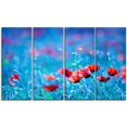thumbnail image 2 of Poppy Flowers Field At Night - Floral Canvas Art Print, 2 of 3