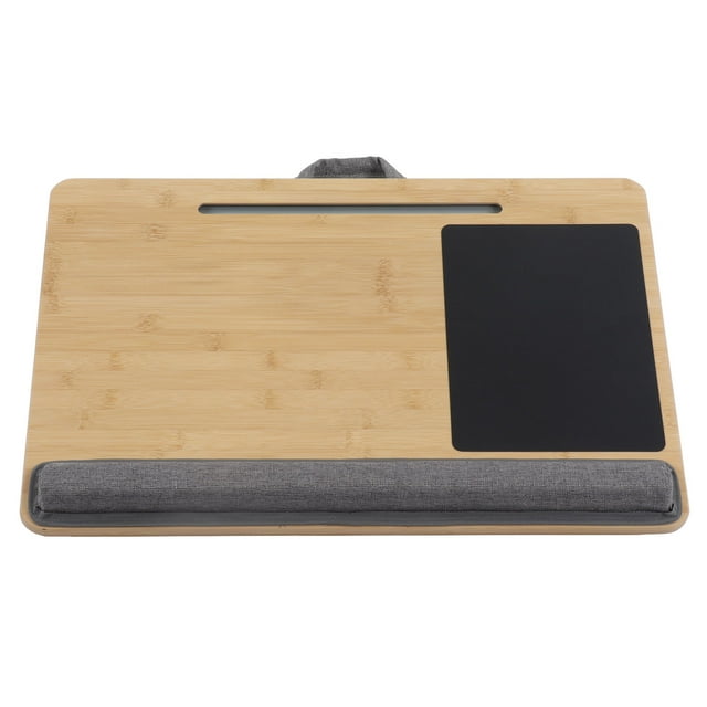 Laptop Cushion, Convenient Maintain Working Posture Bamboo Stable Comfortable Outdoor Lap Desk for Bed