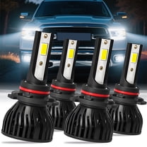 LED Headlight Bulbs Compatible With DODGE RAM 1500 2500 3500 With Projector 2016-2018,9005/HB3 High Beam   9005/HB3 Low Beam,pack of 4