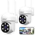 thumbnail image 1 of 2PCS Camara de Seguridad Exterior WiFi 2.4GHz, 2MP Cámara de Vigilancia para Casa,Cámara Inalámbrica Impermeable IP66,360° Camaras de Seguridad con Visión Nocturna de Color con Detección de,2 Pcs, 1 of 11