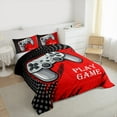 thumbnail image 3 of Manfei Gray Gamepad Bedding Comforter Set,Console Game Lovers Twin Comforter Sets,Geometric Circle Dots Bedding Set For Boy,Breathable Home Decor Reversible,2 Pieces, 3 of 8