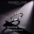 thumbnail image 2 of Paden Anniversary Band Ring Rose Sterling Silver Womens Ginger Lyne Collection, 2 of 5