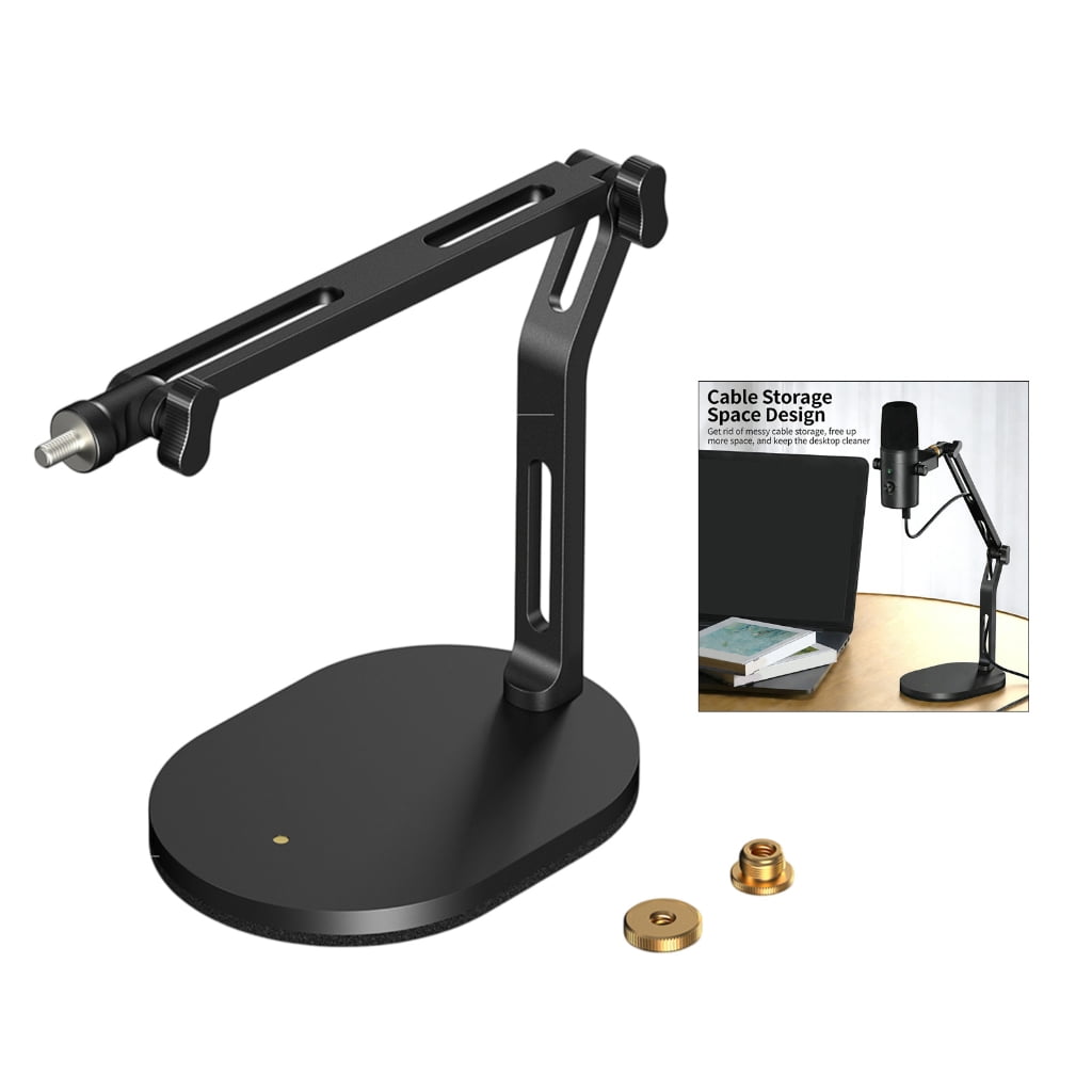 7829 Professional Microphone Stand Compatibles 5/8Inch 3/8Inch Adapters for Flexible Three Point Adjustment in Podcasts