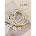 thumbnail image 5 of QQTDFG 4pcs/Set Imitation Faux Pearl Beaded Flower Bracelet For Girls, Party, Beach,-default, 5 of 8