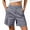 Gray, variant on GIPQJK Bermuda Shorts for Women Cargo Shorts Knee Length 6 Pockets Elastic Waist Shorts for Summer Casual,Army Green L