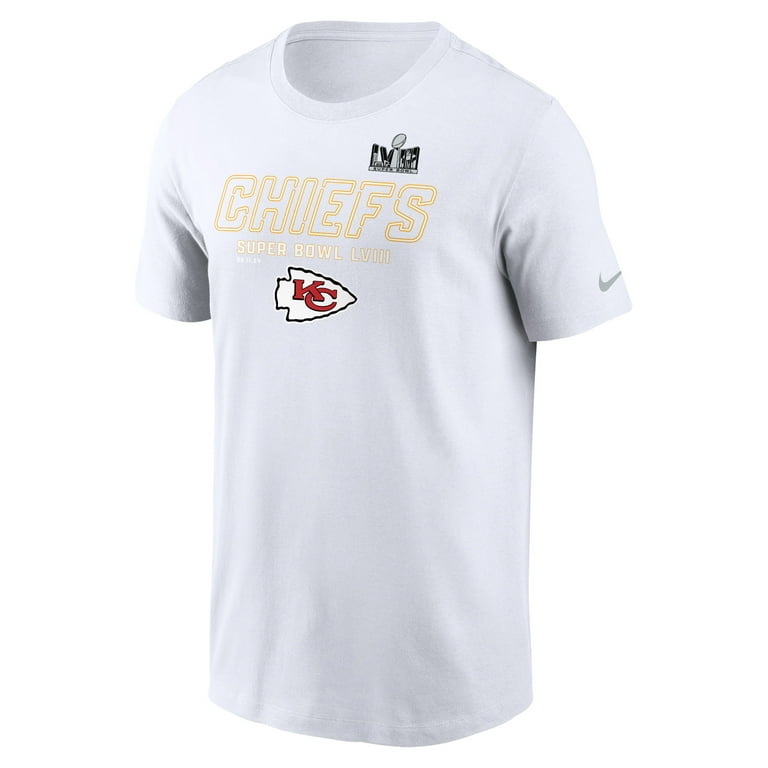 Men's Nike White Kansas City Chiefs Super Bowl LVIII Iconic T