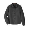 thumbnail image 4 of Harriton M580LW Women's Key West Long Sleeve Performance Staff Shirt-Dark Charcoal-M, 4 of 5