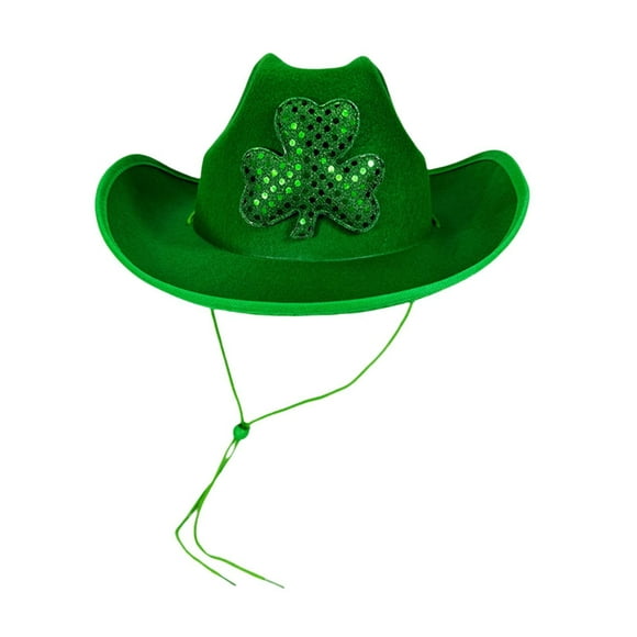 Sombrero de vaquero verde, cómodo sombrero de para fiestas temáticas de vacaciones, regalo de cumpleaños