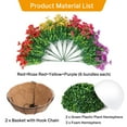 thumbnail image 6 of Hyindoor 2PCS Artificial Faux Flowers Hanging Plants Basket with 24Pcs Flowers, for Spring Summer Front Porch Balcony Yard Garden Patio Home Decor (9.8"DX14.3"H), 6 of 6