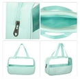 thumbnail image 4 of Unique Bargains Women Durable Transparent Patchwork Medium Makeup Bag for Vacation Camping PU Leather Green-L, 4 of 4