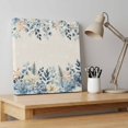 thumbnail image 4 of Ships Next Day Canvas Wall Art 16"x16", Christmas Eucalyptus Wood Framed Canvas Print Painting, Blue Poinsettia Vintage Winter Snowy Ready to Hang Picture Wall Decor for Home Bedroom Kitchen Office, 4 of 9