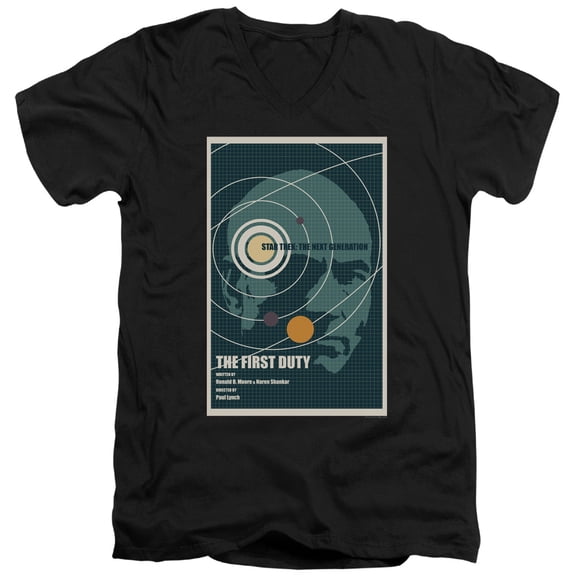 Star Trek - Tng Season 5 Episode 19 - Slim Fit V Neck Shirt - Small