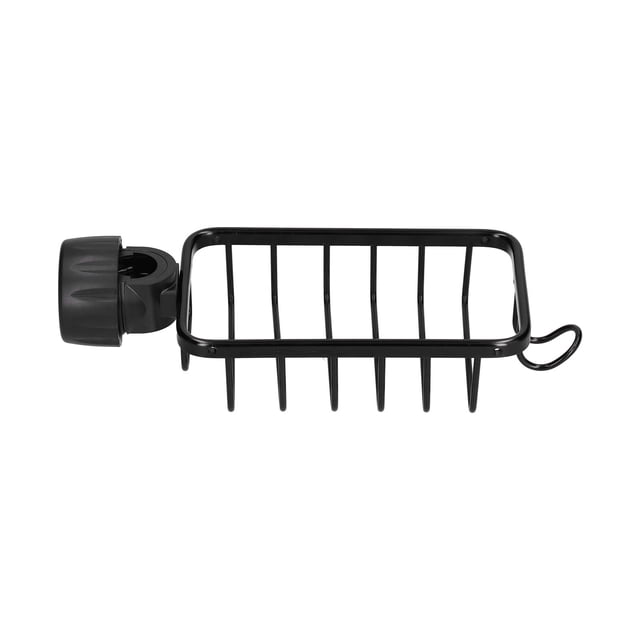 Sink Sponge Holder, Black Easy To Install Aluminum Alloy Faucet Rack Sink Organizer Stable For Bathroom For Home For Kitchen ANGGREK Otros