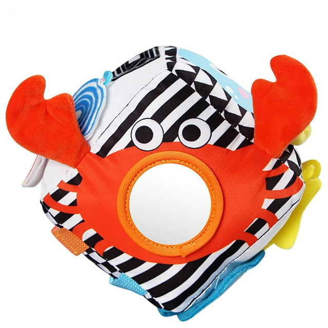 Activity Cube Soft Learning Cloth Discovery Play Cube Fabric Block Toy for Baby