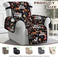 thumbnail image 6 of SCRAWLGOD Dog Floral Print Recliner Chair Cover Breathable Anti Dust Furniture Protector Non Slip Recliner Cover with Elastic Straps, 6 of 7