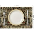 thumbnail image 2 of Retro Rustic Bears Deers Lodge Placemats Set of 4, Vintage Cabin Country Farmhouse Style Place Mats, Heat Resistant Non Slip Cotton Linen Dining Table Mats for Home Kitchen Party 18x12 Inch, 2 of 6